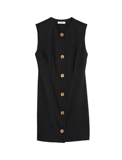 Buy Button Detail Mini Shift Dress at Marks & Spencer