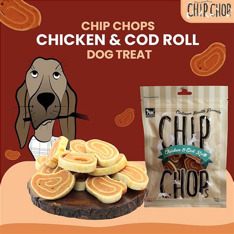 Chip Chops Dog Treats - Chicken & Codfish Roll - 70 g – Heads Up For Tails