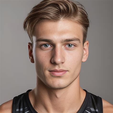 20 year old german man handsome athletic portrait