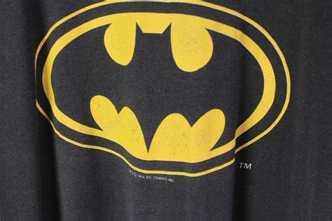 Vintage BATMAN T-shirt Black Yellow Authentic Wear Big Logo | Etsy
