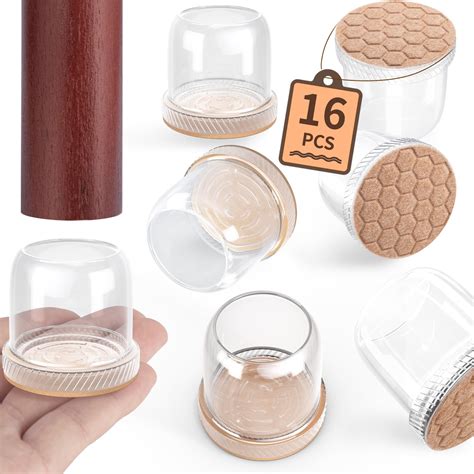 16PCS Round Chair Leg Floor Protectors, Silicone Chair Leg caps Floor ...