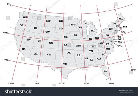 US Map With Longitude And Latitude Printable - Printable Templates