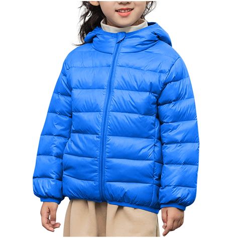 dazeni Big Boys Girls Winter Coats Lightweight Zip up Puffer Jacket ...