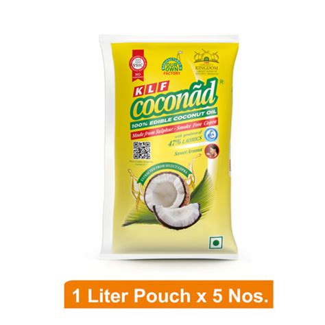 KLF Coconad Coconut Oil SUPER SAVER PACK (1 Liter Pouch X 5 Nos) – KLF ...