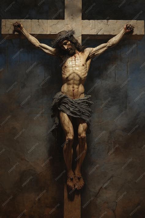 Premium Photo | Jesus christ crucified on cross on mount golgotha died ...