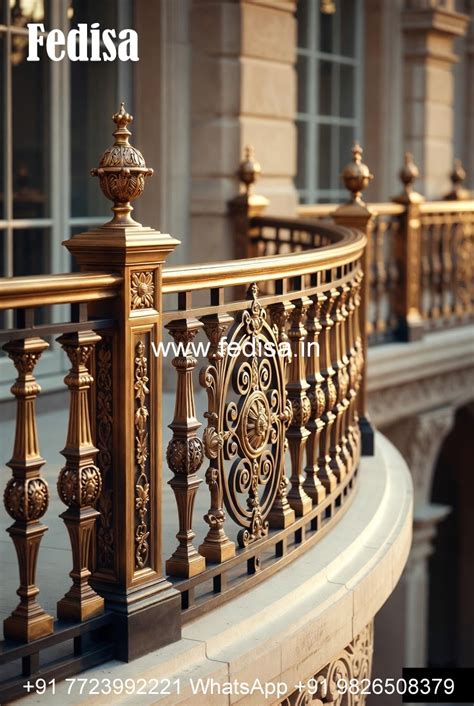 Brass Balcony Railing With Elegant Design Latest Safety Grill Design ...