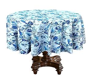 Buy ROYAL HOME Round Table Cover Hand-Loom Cotton - 90 Inch Diameter ...