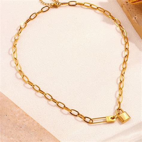 Designs & You Stainless Steel Gold-Plated Anti Tarnish Lock Inspired R ...