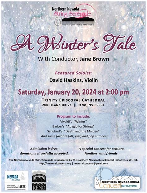A Winters Tale, Trinity Episcopal Cathedral - Reno, NV, 20 January 2024 ...