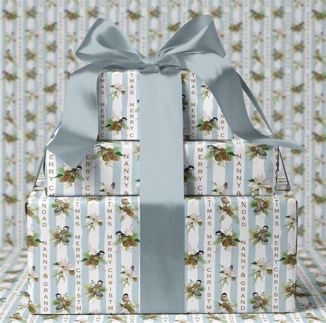 Christmas Wrapping Paper Festive BirdPink & Posh