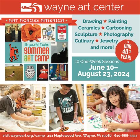 Aug 5 | Summer ART Camp at Wayne Art Center - Art Across America ...