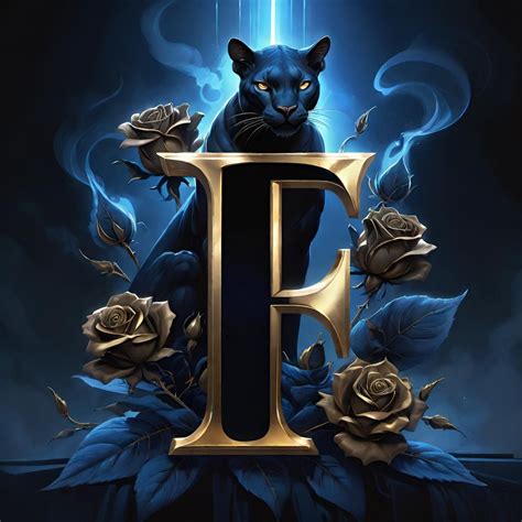 Gold Metal Letter F with Crown