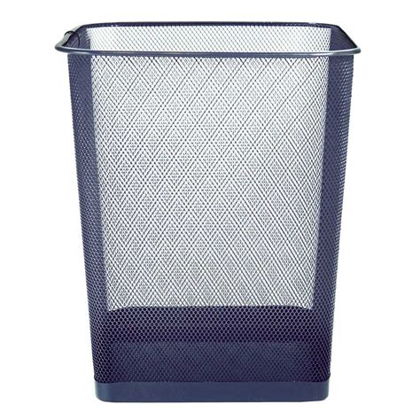 Navy Blue Mesh Square Wastebasket, 11.8"