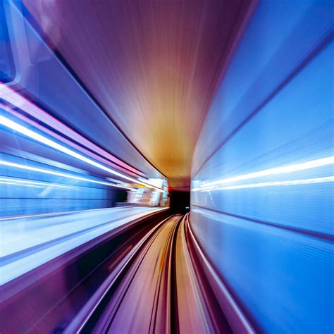 Download wallpaper 2780x2780 tunnel, turn, line, speed, backlight ipad ...
