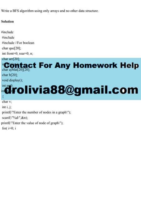 BFS Data Structure Using Table Mathod 的图像结果