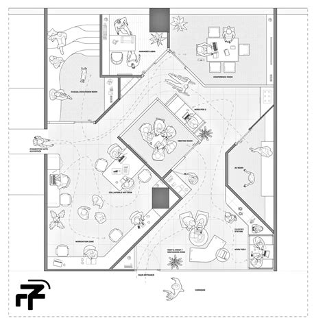 45 Degree Office Floor Plan for Efficient Workspace Planning