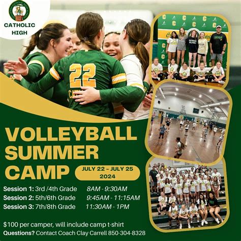 Catholic High Summer Volleyball Camp, Pensacola Catholic High School ...