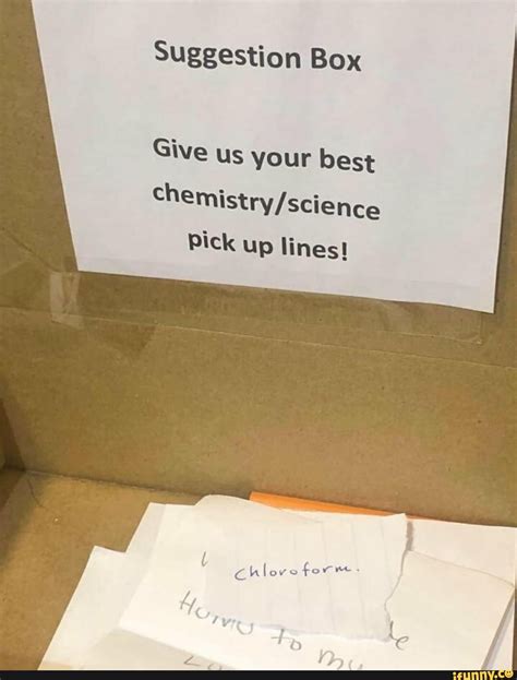 Pick Up Lines Chemistry Jokes