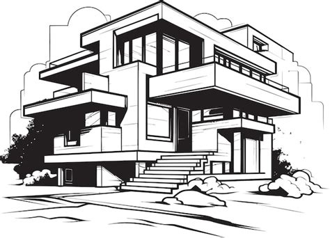 Le manoir à triple élévation vectoriel Symbole de la grande vie Tri ...