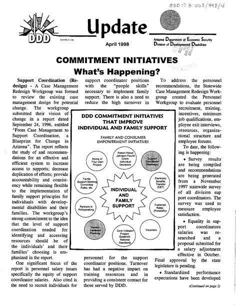 Update from the Arizona Department of Economic Security, Division of ...