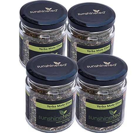 Sunshine Tea Yerba Mate Elixir 40gm Tea JAR (Set of 4 Jar's) Blended ...