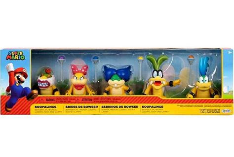 Super Mario Bros. Nintendo Super Mario Koopalings Mini Figure 5-Pack ...