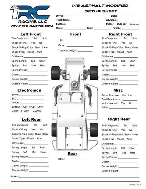 Shaw Race Cars Setup Sheet at Michael Callahan blog