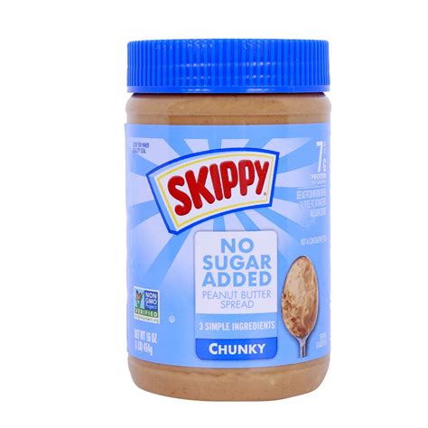 Skippy No Added Sugar Chunky Peanut Butter Spread 454 g Online at Best ...