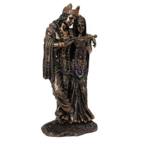 Radha Krishna Cold Cast Bronze Resin Decorative Figurine - eCraftIndia ...