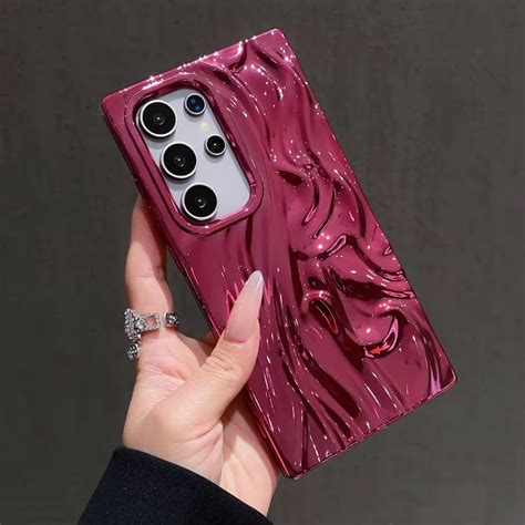 Samsung Luxury Electroplated Plating Soft TPU Textured Protective Case ...