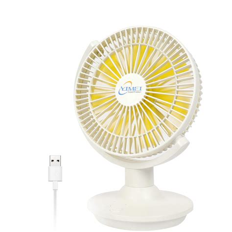 USB Desk Fan, 180°Auto Rotation Mini Fan with 3 Speeds Cool Wind ...