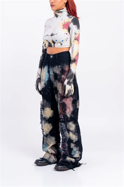 Huemn Blood Washed Distressed Denim (Black) – HUEMN