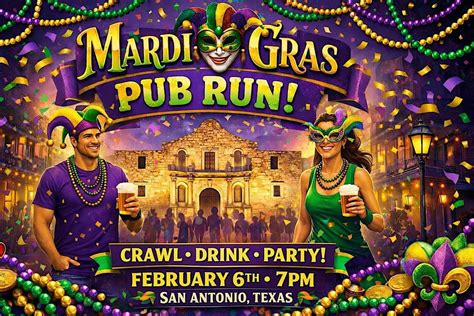 Mardi Gras Party- First Friday Pub Run, Know Knew Friends Disco ...