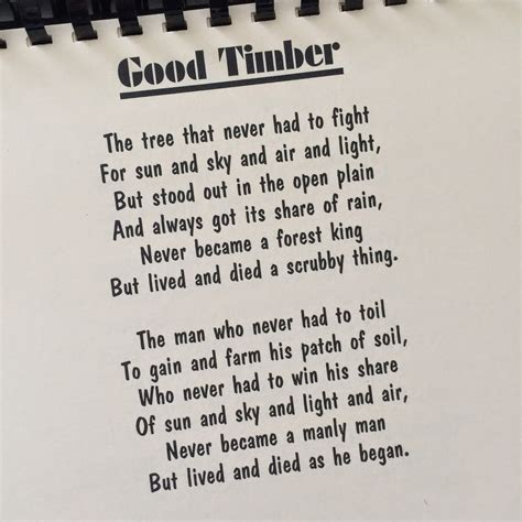 Good Timber Poem Printable | FREE Printable HQ
