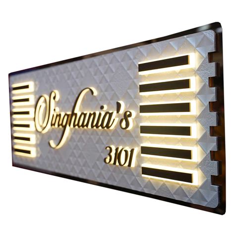 Singhania - Decorative LED Name Plate 24x9 inch – Housenama