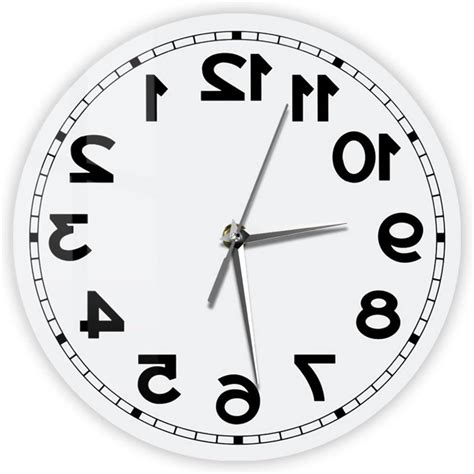 Amazon.com: OTKU 30cm Silent Wall Clock Revese Numbers Unusual Run ...