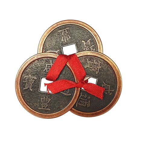 Buy Shubhanjali Feng Shui 3 Chinese Coin Set Tied with Red Ribbon for ...