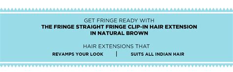 BBlunt the Fringe Straight Fringe Clip on Hair Extension, Natural Brown ...