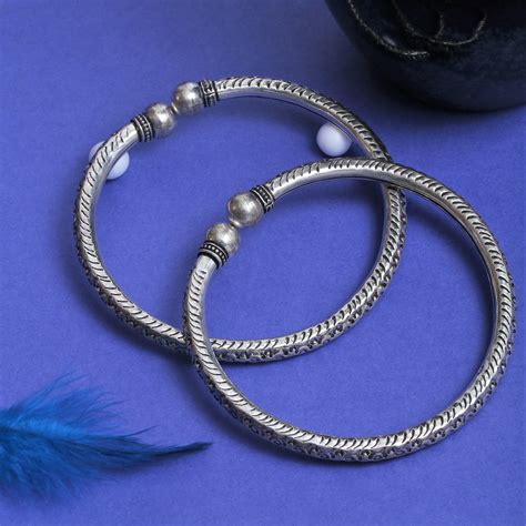 traditional Silver Anklet Leg Kada for women (Nemichand Jewels ...