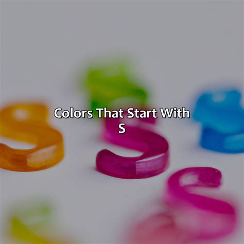What Color Starts With S - colorscombo.com