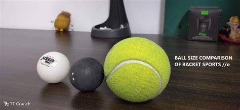 Ball Weight and Size Comparison of Different Racket Sports - TT Crunch