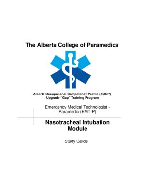 Fillable Online Nasotracheal Intubation - Alberta College of Paramedics ...