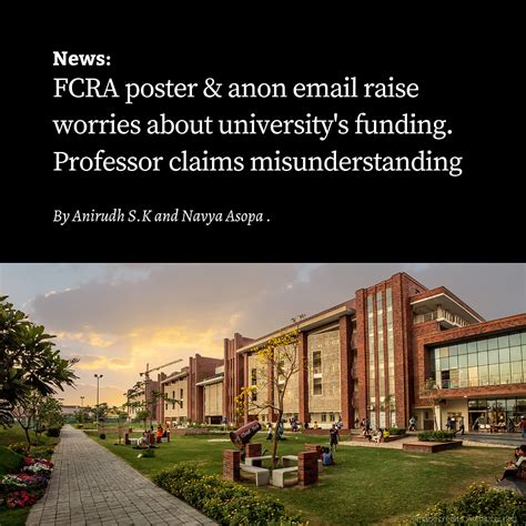 FCRA poster & anon email raise worries about university's funding ...