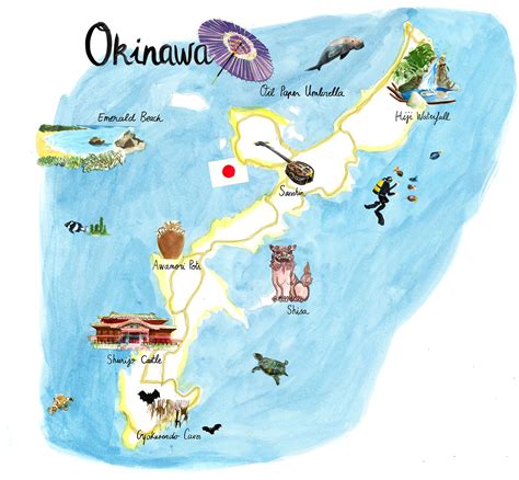 Historic map japan okinawa mem o map part of the ryukyu islands 1945 pictorial map vintage wall ...