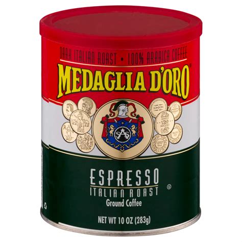 Medaglia d'Oro 100% Arabica Ground Dark Italian Roast Espresso Coffee ...