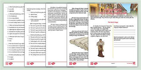 The Baro't Saya Reading Comprehension | Grade 5 | Twinkl