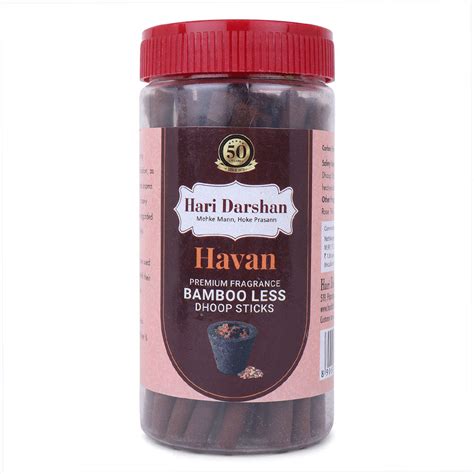Havan Dry Dhoop Sticks - Bambooless Incense Sticks – Hari Darshan