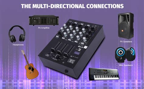 MX Dj Mixers 3 Channel USB input Audio Mixer Sound Board with Bluetooth ...