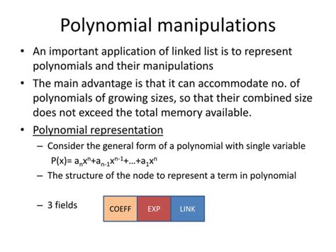Linked List Polynomial Tutorial 的图像结果
