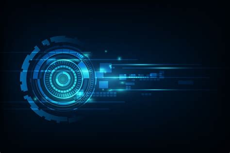 Blue abstract hi speed internet technology background illustration. eye ...